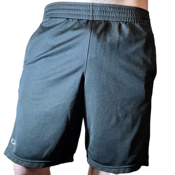 Champion Black Grey Mesh Elastic Waist Performance Shorts Size M - Picture 1 of 5